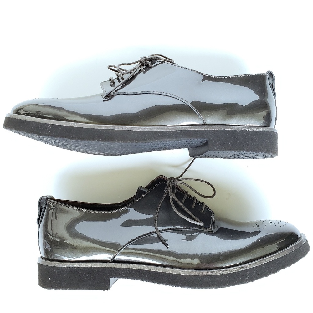 AGL Parker Charcoal Patent Oxfords Size 8.5 - Picture 4 of 7